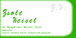 zsolt weisel business card